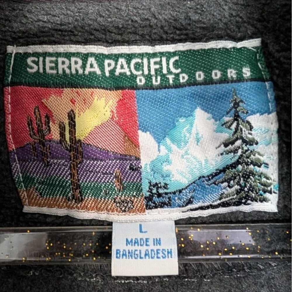 Sierra Pacific Outdoors Heart Embroidered Jacket Womens Size Large Fleece Zip